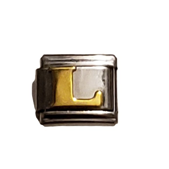 Italian Charm Bracelet Alphabet Letter Link - LETTER "L" - Picture 1 of 1